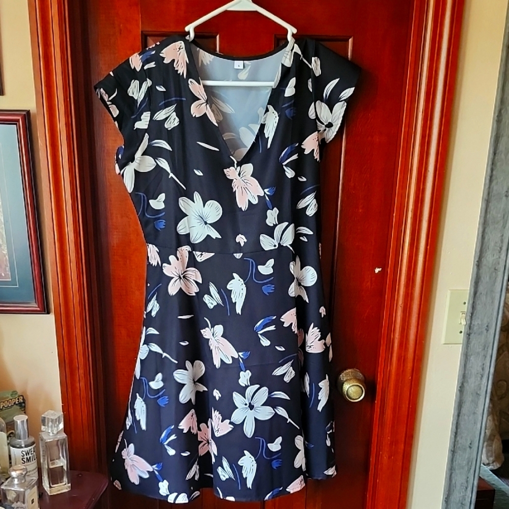 Casual A Line Floral Dress